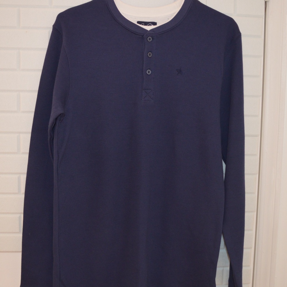 Men's Classic Navy Long Sleeve Henley